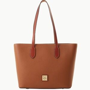 Dooney and Bourke authentic brown leather tote/purse with red interior